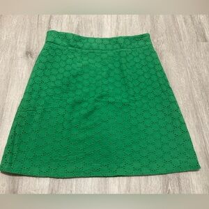 Paraella Green Eyelet Skirt Large Cotton
